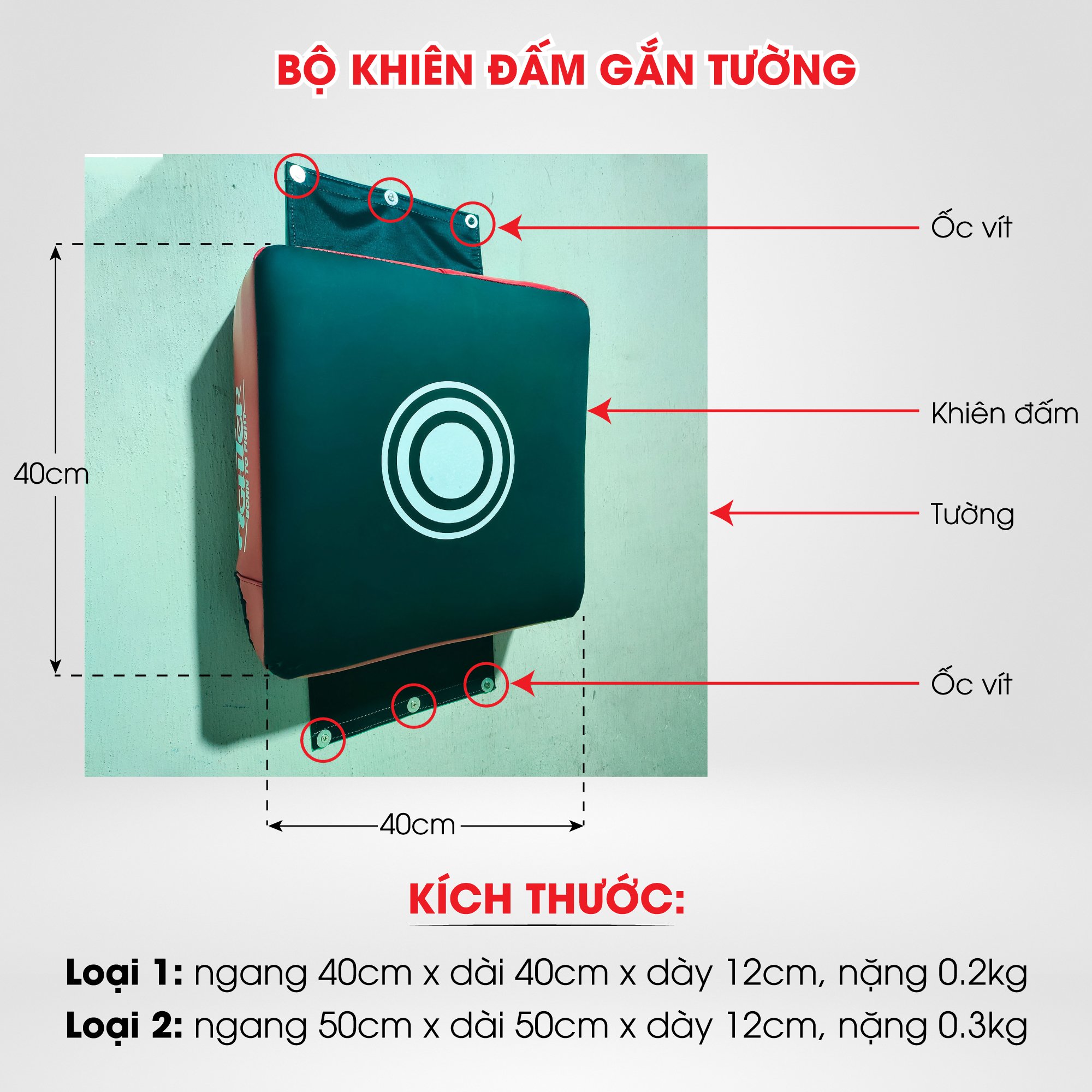 Khiên Đấm Gắn Tường Fighter