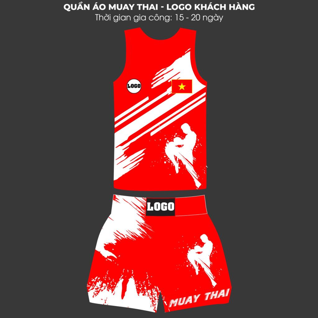 Quần Áo Muay Thái - Logo Khách Hàng - Liên hệ: 0985 429 842
