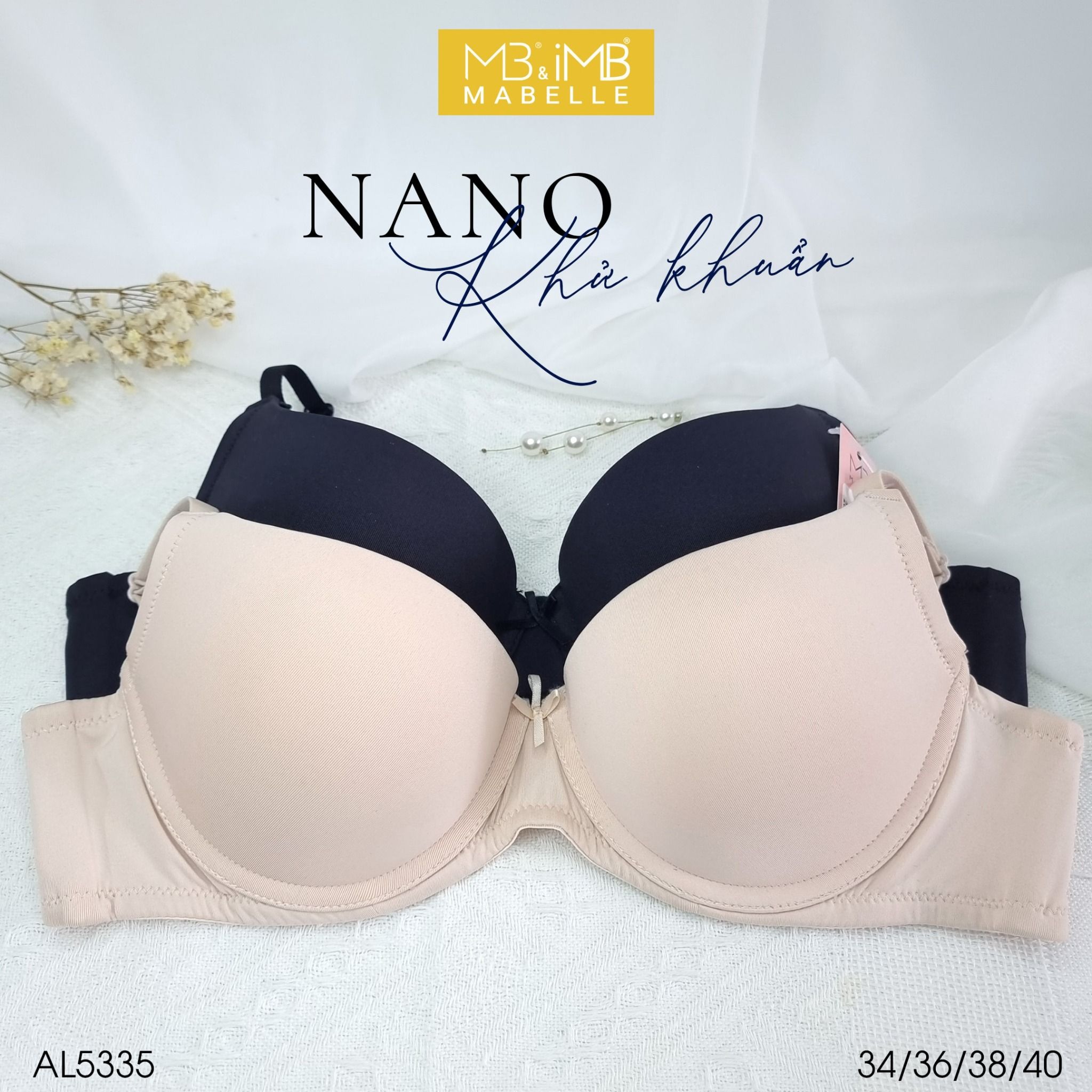 Áo ngực có gọng mút vừa lưng lưới 5335 2 móc