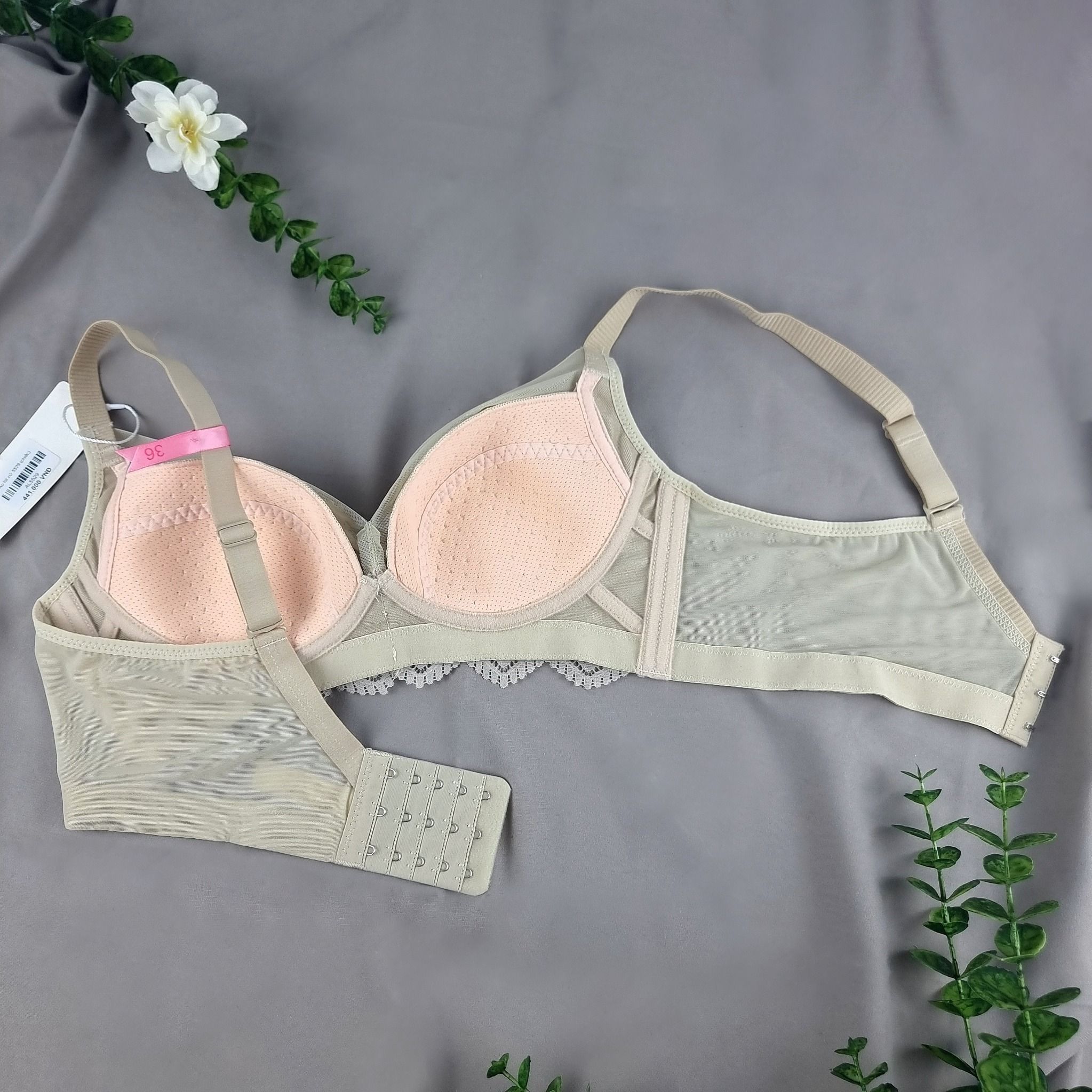 Áo ngực không gọng mút mỏng  5529 3 móc