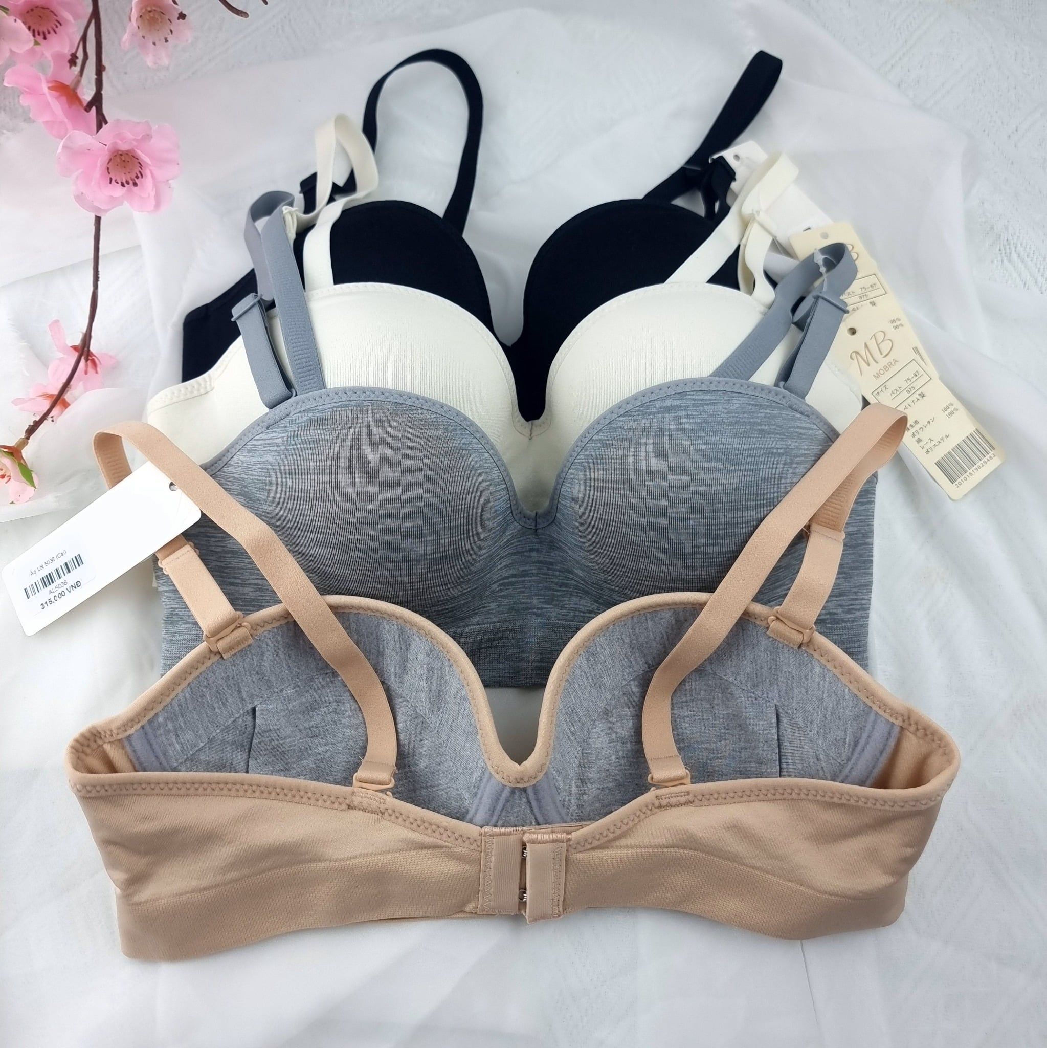 Áo ngực mút mỏng có gọng MB 5038, quả ngang