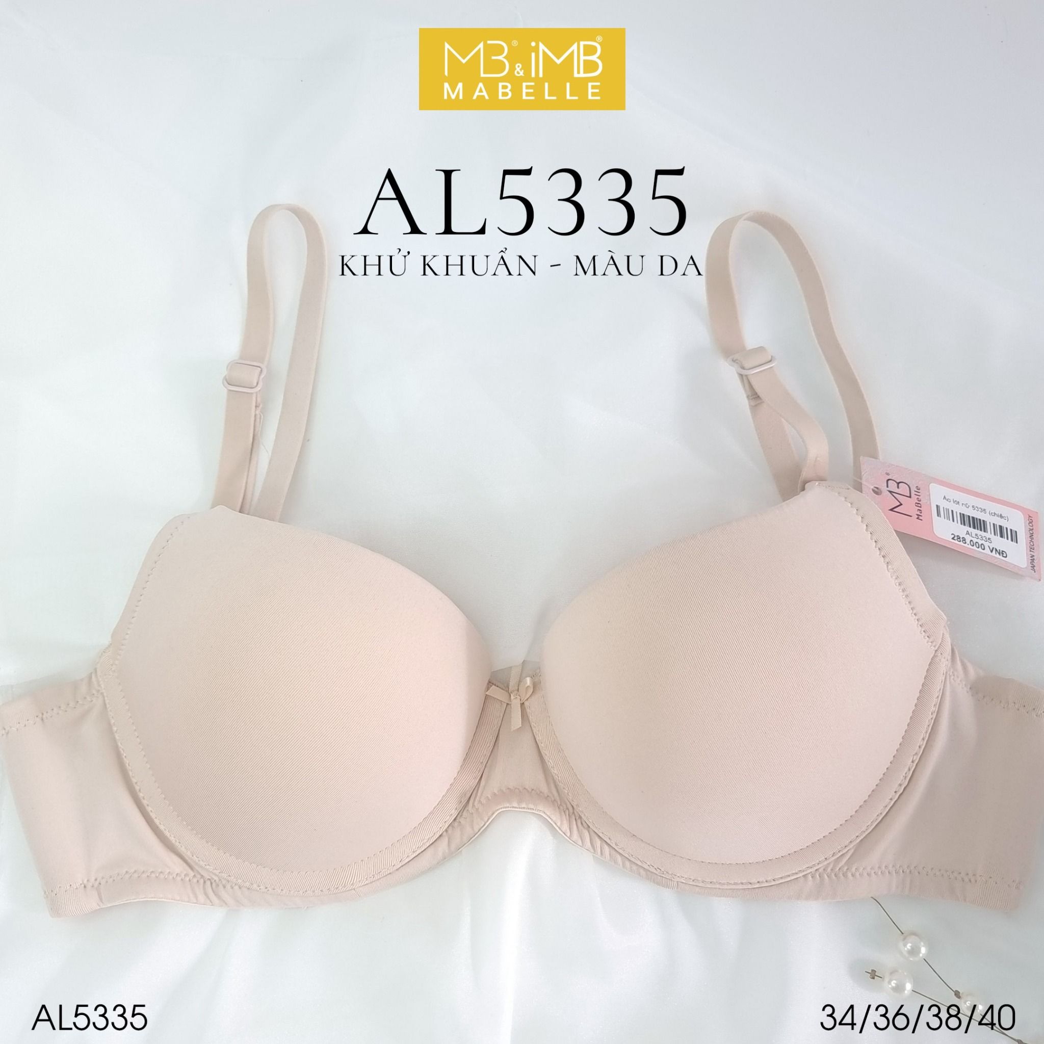 Áo ngực có gọng mút vừa lưng lưới 5335 2 móc