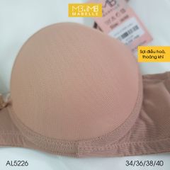 Áo ngực có gọng mút vừa lưng lưới 2 lớp MB 5226 2 móc