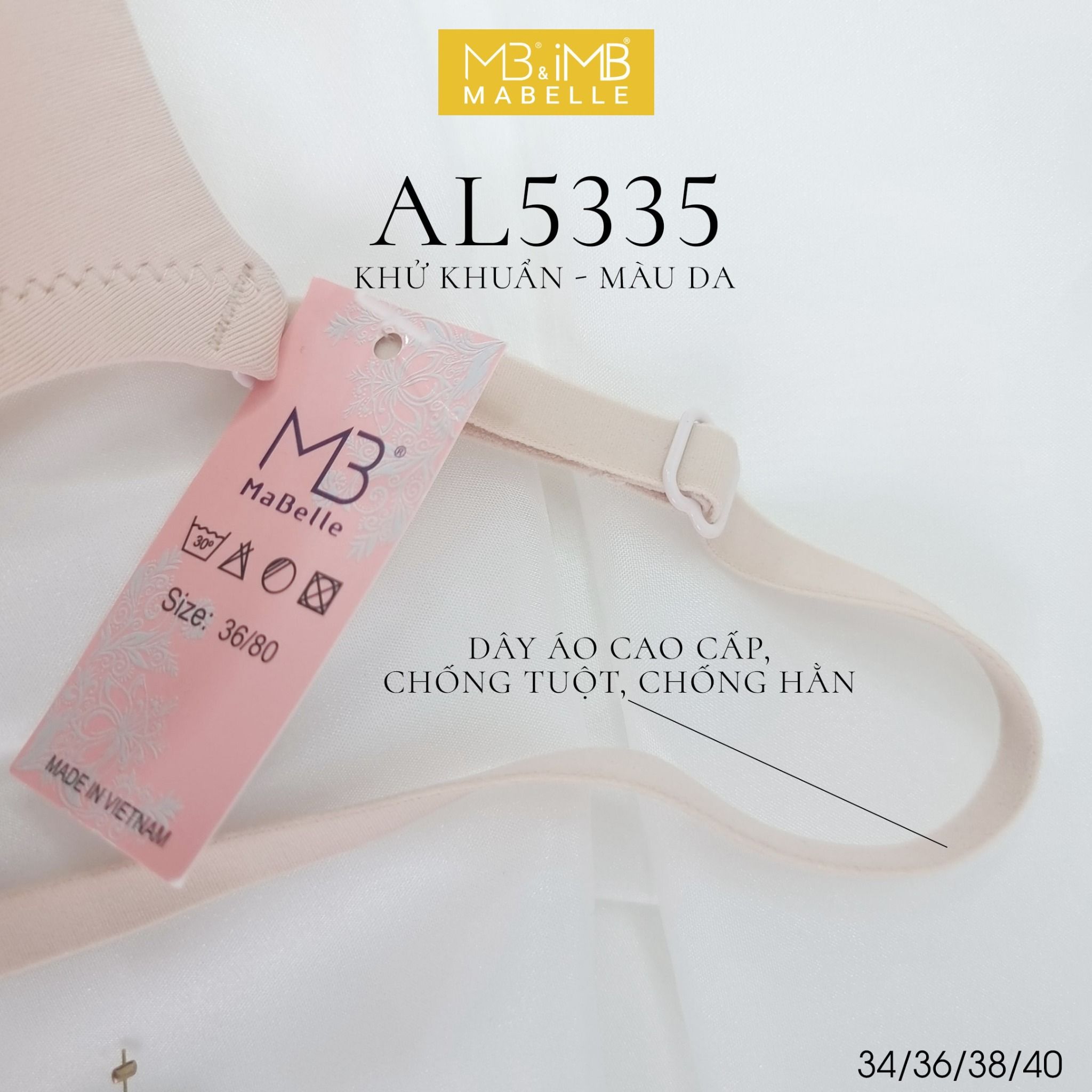 Áo ngực có gọng mút vừa lưng lưới 5335 2 móc