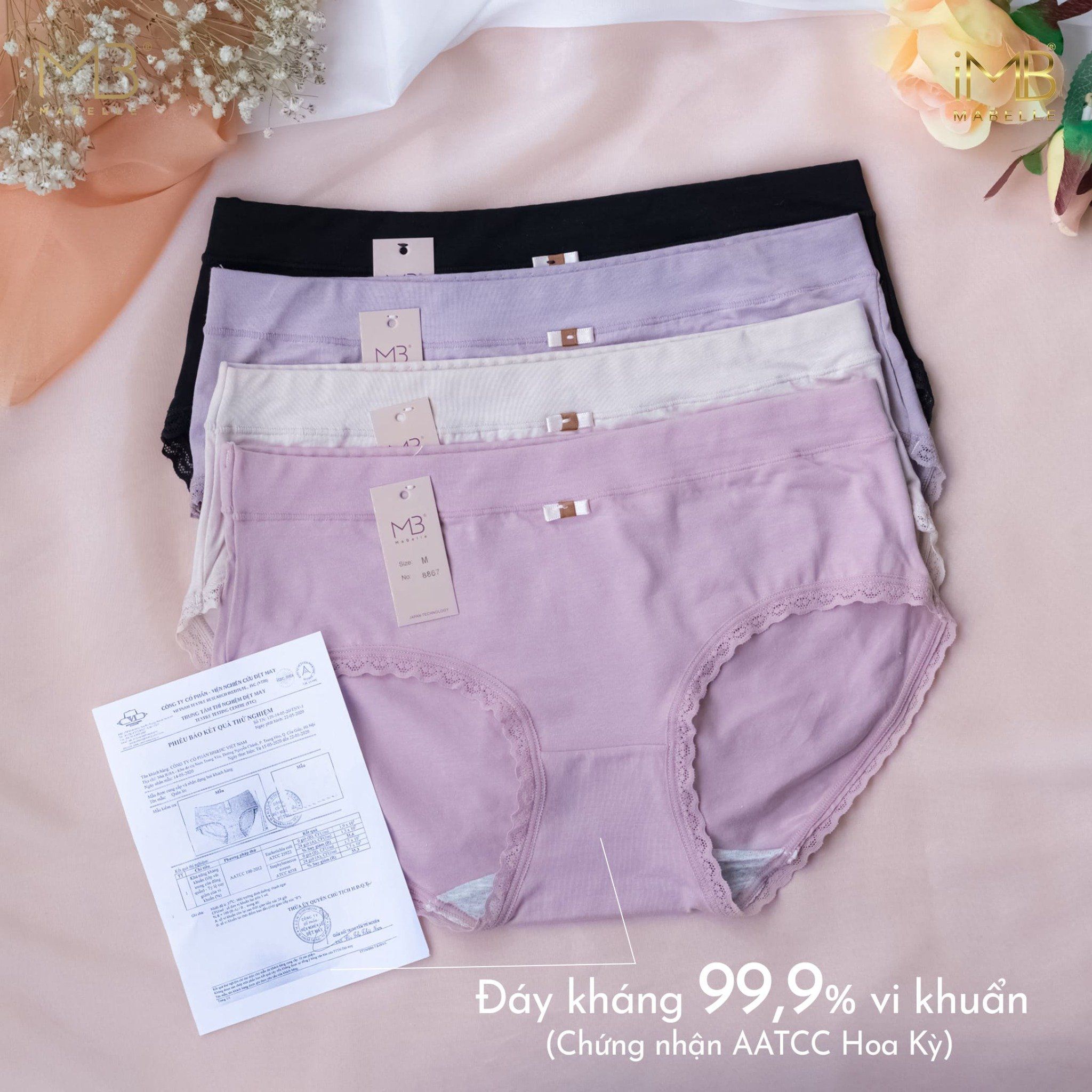 Quần lót kháng khuẩn 8885 (8867) cạp vừa