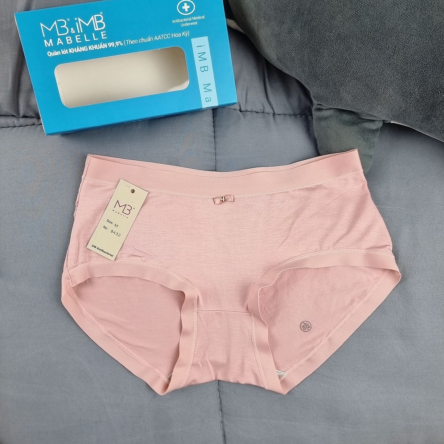 Quần lót nữ MB 8432 cotton tơ kháng khuẩn, chống vàng ố, chống xơ cứng đáy, hạn chế viêm nhiễm