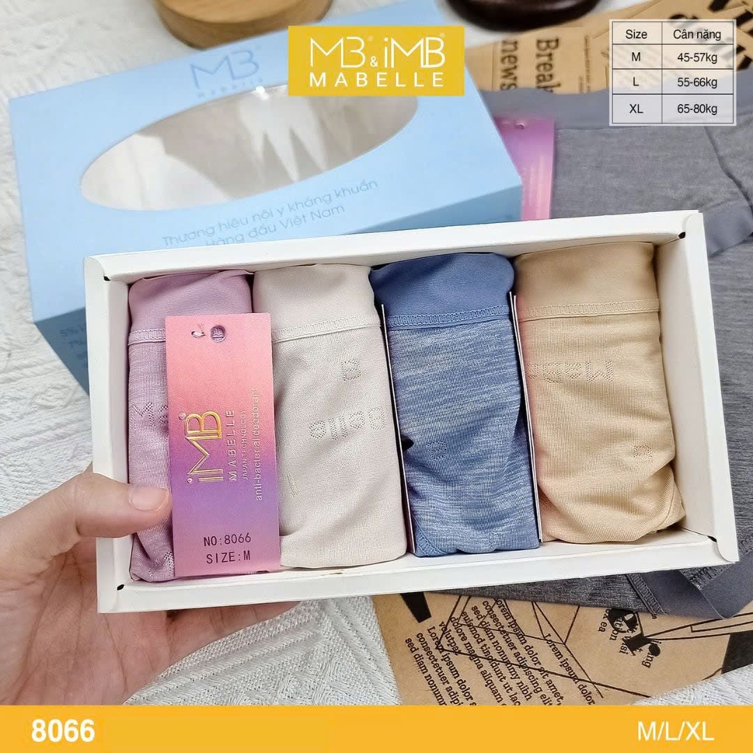 Quần lót nữ kháng khuẩn MB 8066 - Giải Pháp Chăm Sóc Vùng Kín Thụ Động, Đông Ấm, Hè Mát, Chống Hằn, Hạn chế mùi khí hư