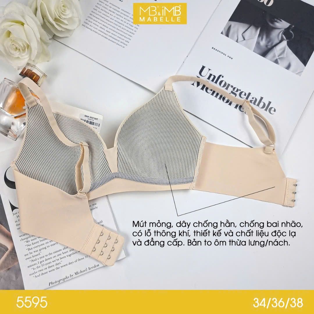 Áo ngực không gọng mút mỏng MB 5595 quả trơn