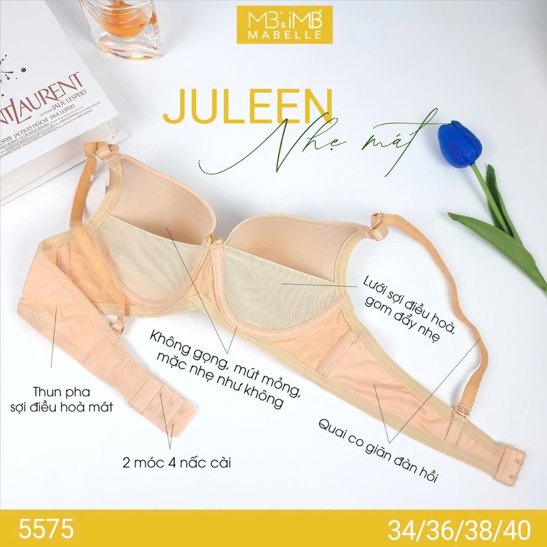 Áo ngực không gọng mút mỏng 5575 2 móc