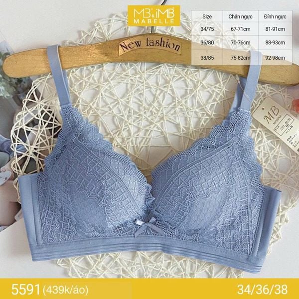 Áo ngực không gọng mút vừa 5591 3 móc