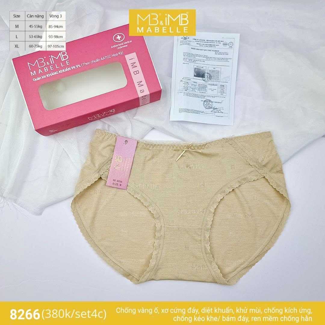 Quần lót kháng khuẩn làm mát MB 8266 cạp vừa