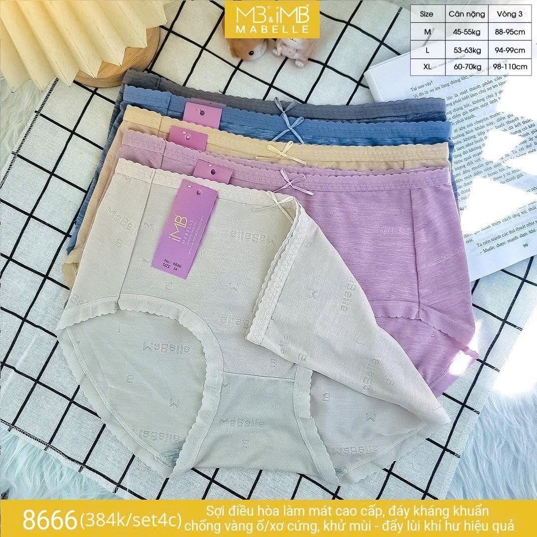 Quần lót kháng khuẩn làm mát MB 8666 cạp vừa