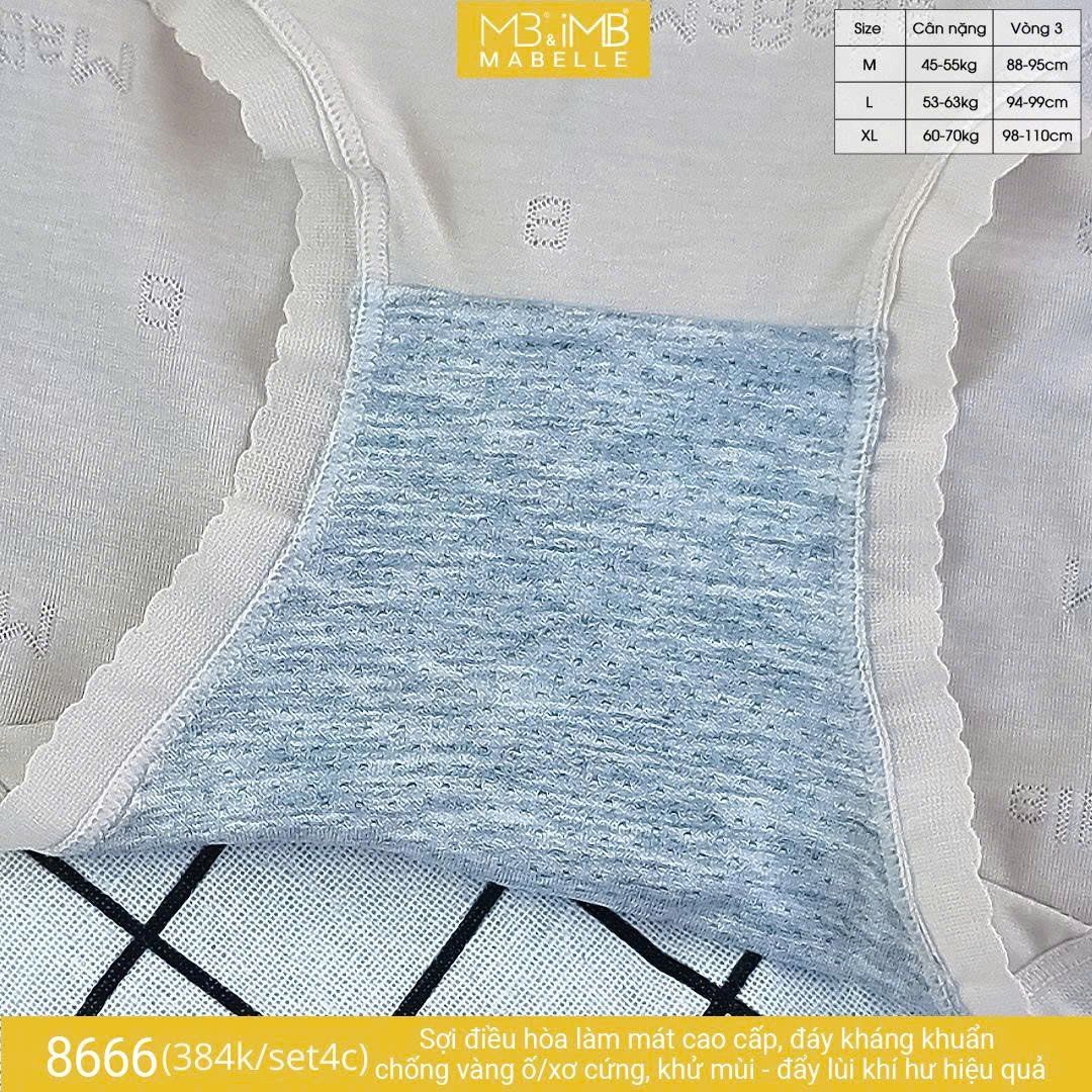 Quần lót kháng khuẩn làm mát MB 8666 cạp vừa