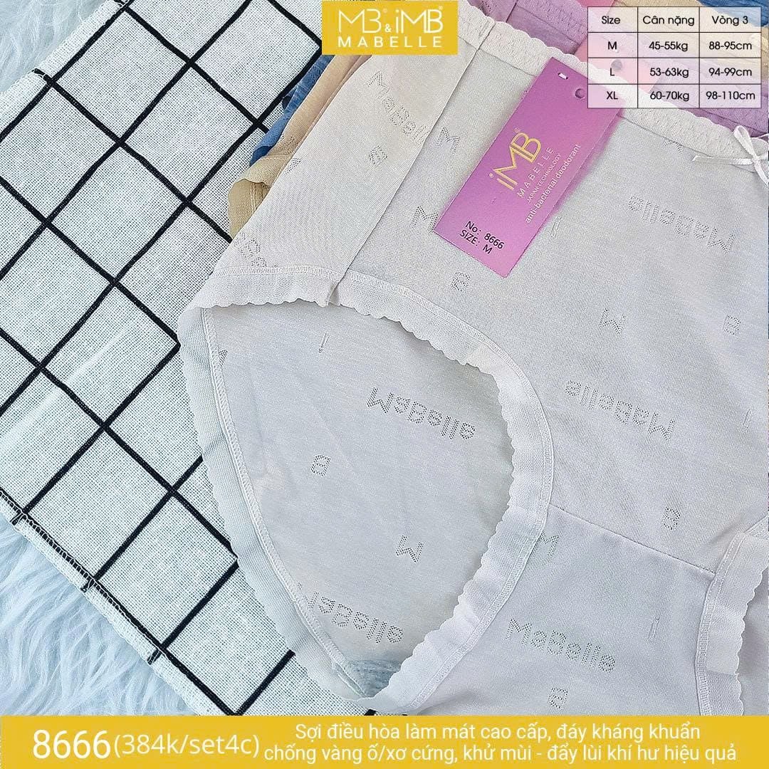Quần lót kháng khuẩn làm mát MB 8666 cạp vừa