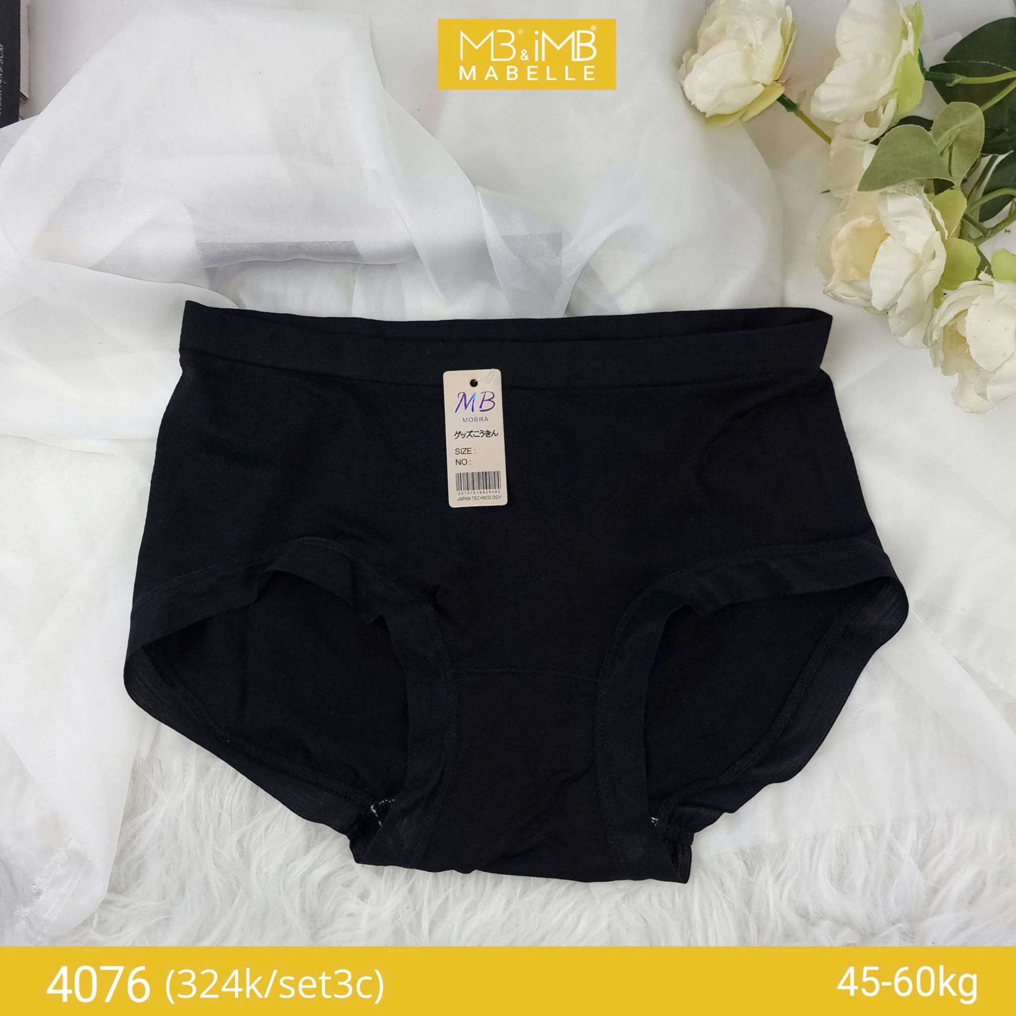 Quần lót dệt một sợi MB 4076 đáy cotton, khử khuẩn