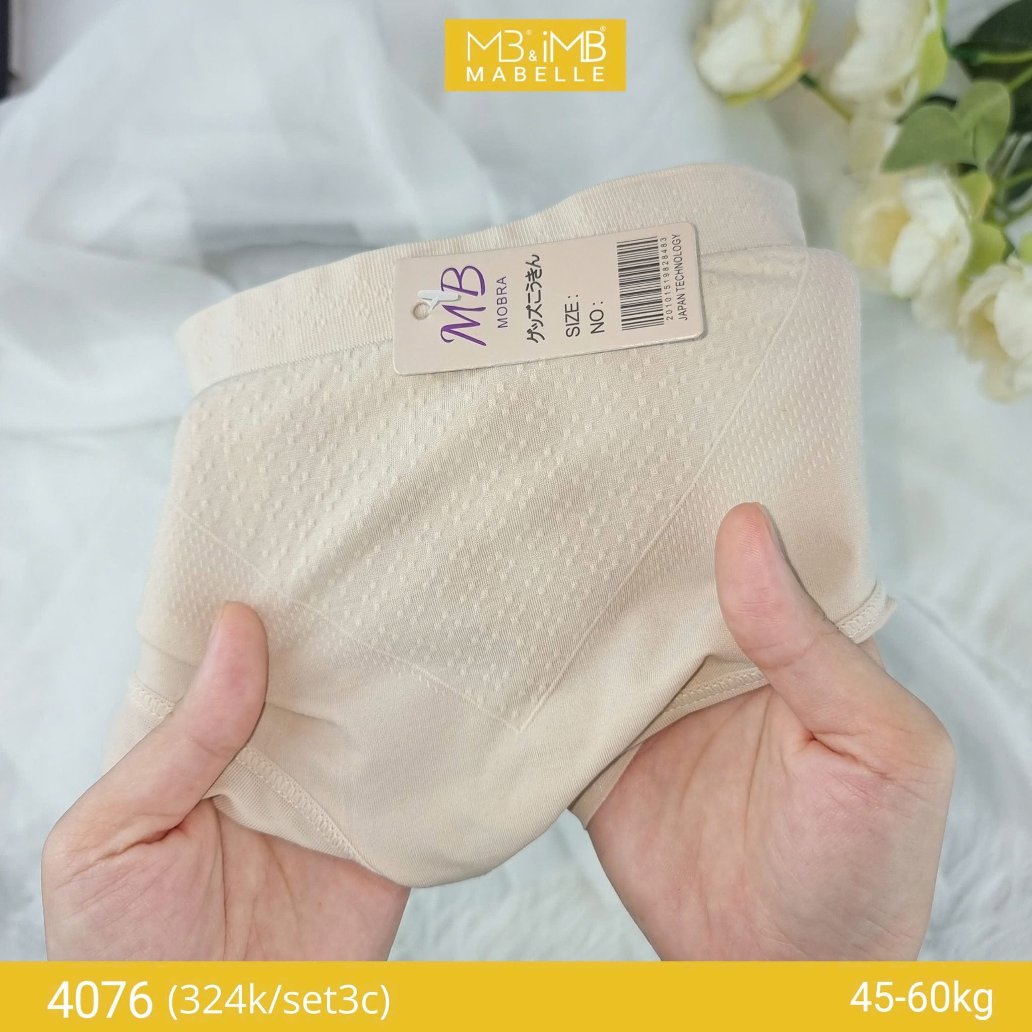 Quần lót dệt một sợi MB 4076 đáy cotton, khử khuẩn