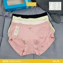 Quần lót nữ MB 8432 cotton tơ kháng khuẩn, chống vàng ố, chống xơ cứng đáy, hạn chế viêm nhiễm