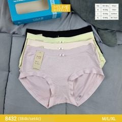 Quần lót nữ MB 8432 cotton tơ kháng khuẩn, chống vàng ố, chống xơ cứng đáy, hạn chế viêm nhiễm