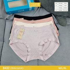 Quần lót nữ MB 8432 cotton tơ kháng khuẩn, chống vàng ố, chống xơ cứng đáy, hạn chế viêm nhiễm