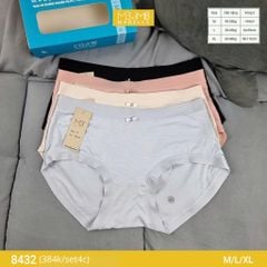 Quần lót nữ MB 8432 cotton tơ kháng khuẩn, chống vàng ố, chống xơ cứng đáy, hạn chế viêm nhiễm