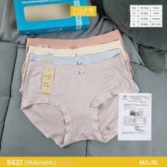 Quần lót nữ MB 8432 cotton tơ kháng khuẩn, chống vàng ố, chống xơ cứng đáy, hạn chế viêm nhiễm