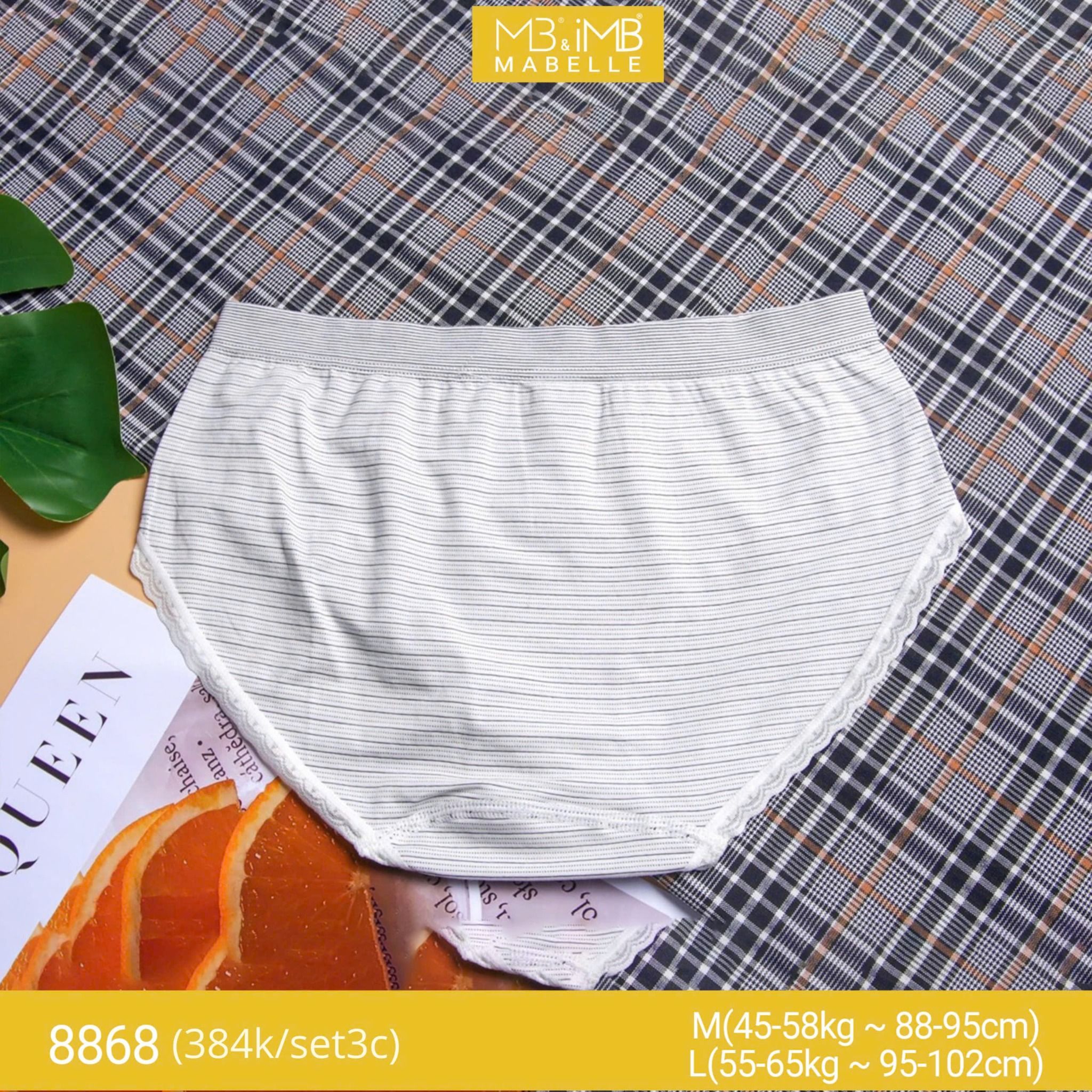 Quần lót kháng khuẩn dệt quốc dân MB 8868 cạp vừa