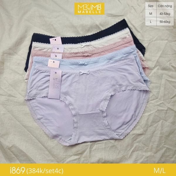 Quần lót kháng khuẩn cotton MB i869 cạp thấp