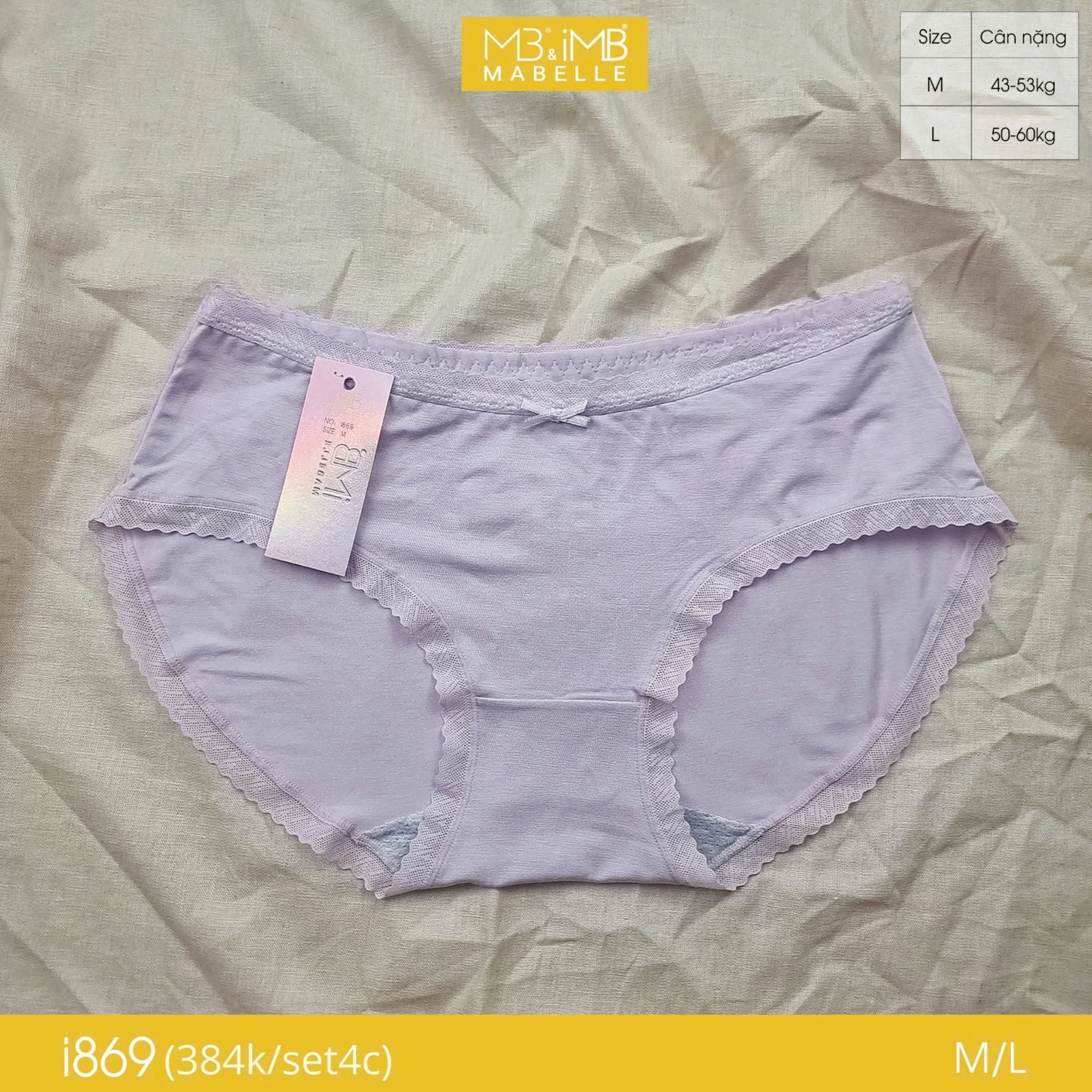 Quần lót kháng khuẩn cotton MB i869 cạp thấp