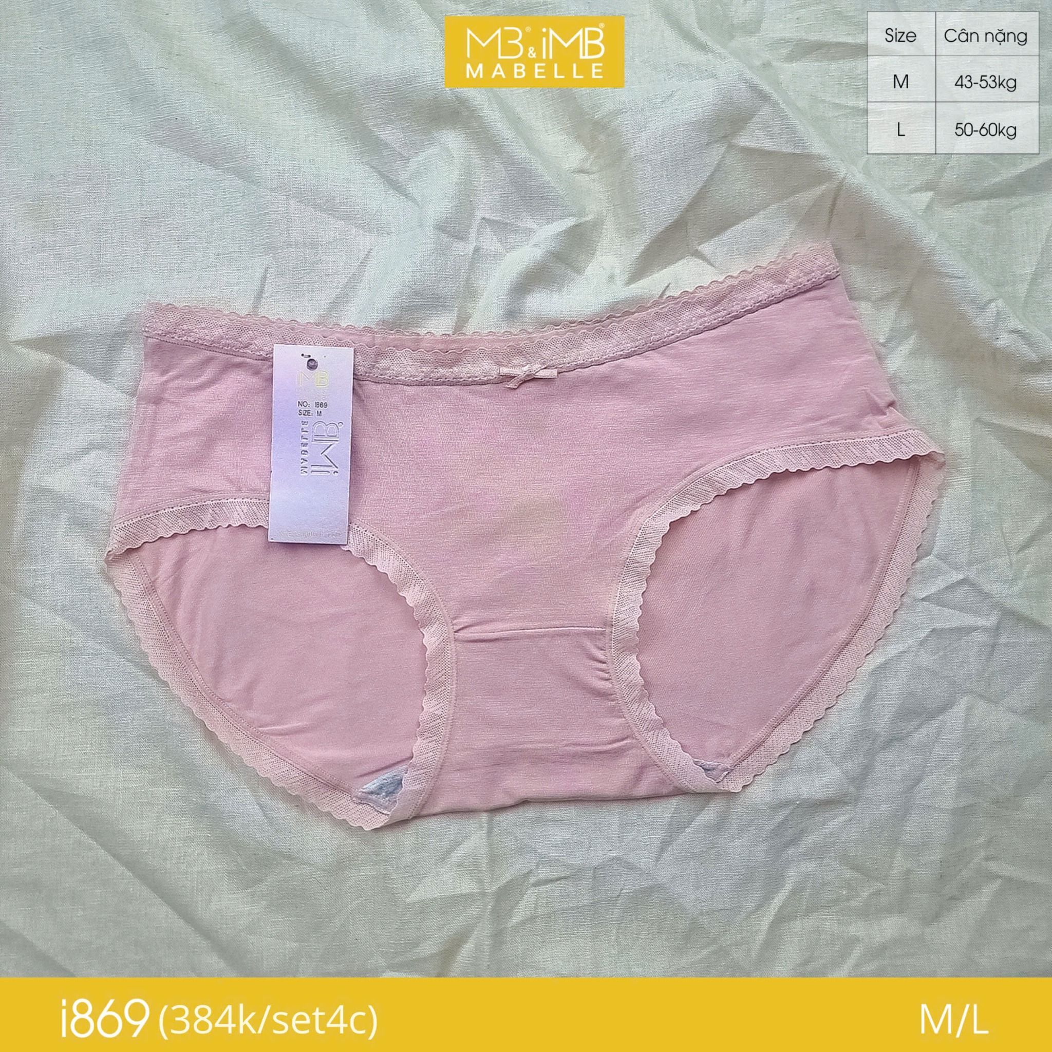 Quần lót kháng khuẩn cotton MB i869 cạp thấp