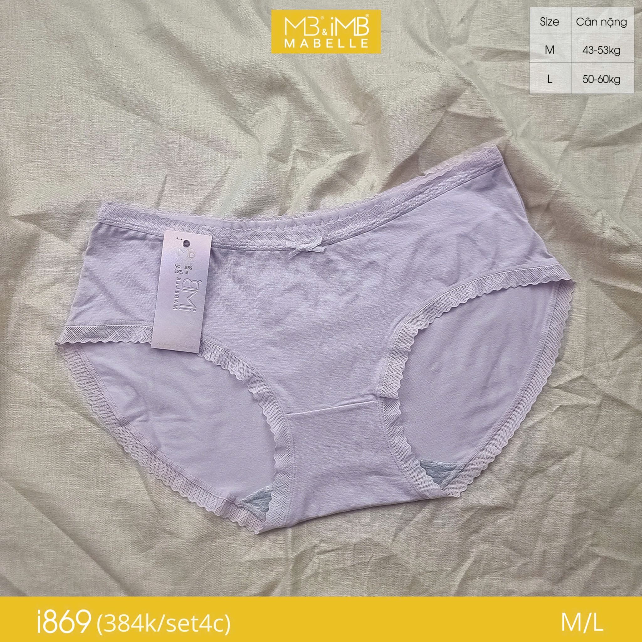 Quần lót kháng khuẩn cotton MB i869 cạp thấp