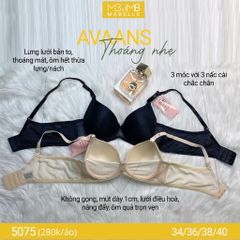 Áo ngực không gọng mút mỏng MB 5075 bản to 3 móc