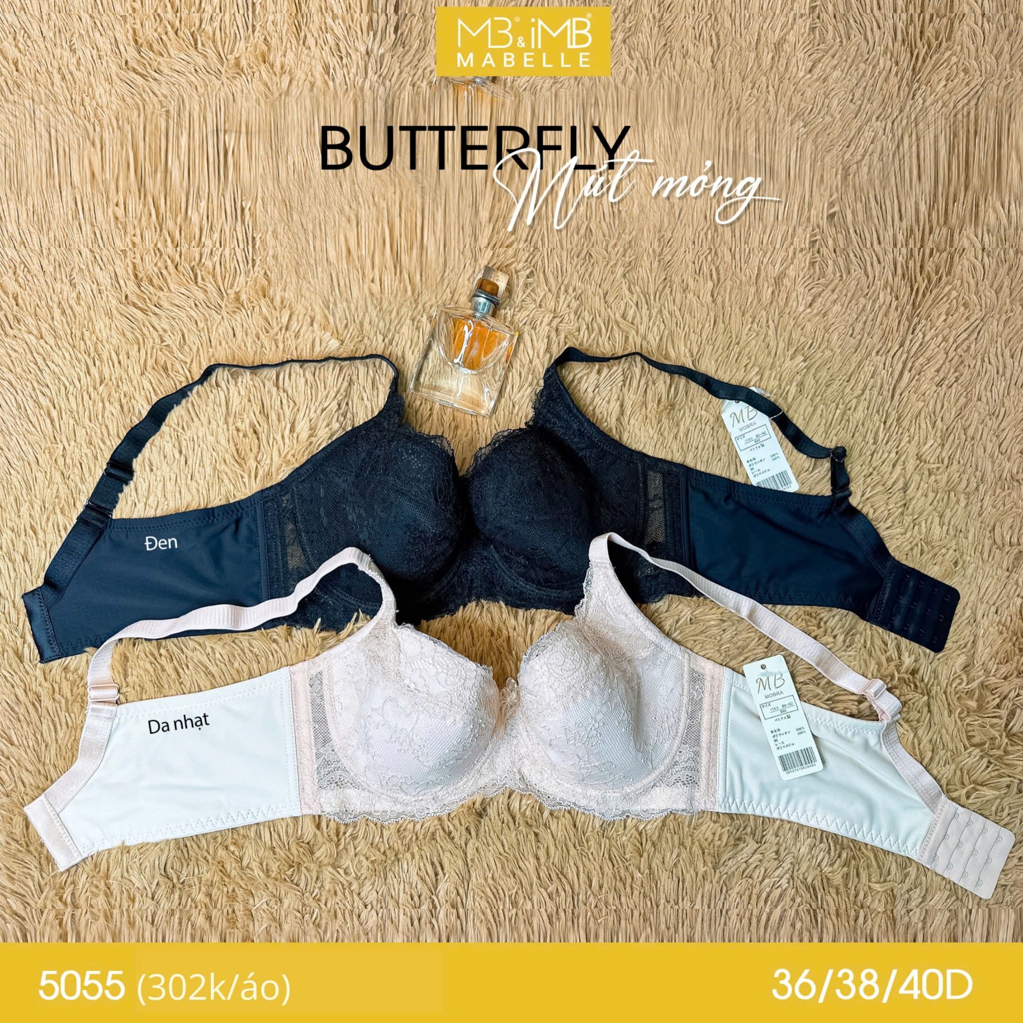Áo ngực có gọng mút mỏng MB 5055 cup D quả ren