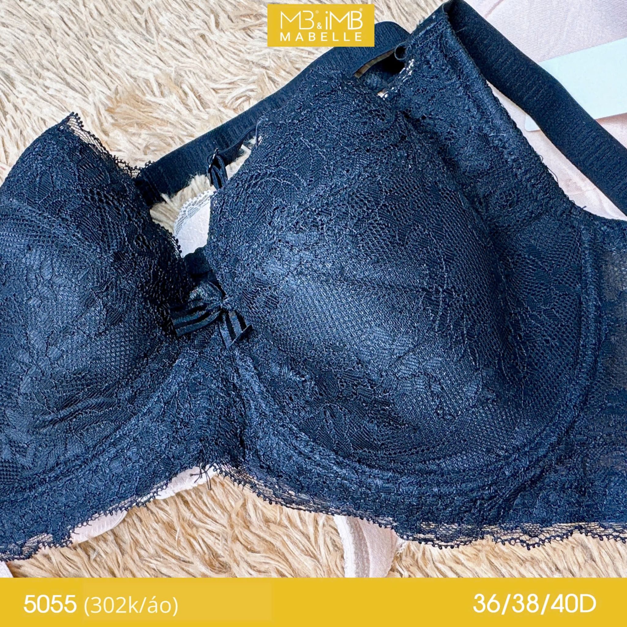 Áo ngực có gọng mút mỏng MB 5055 cup D quả ren