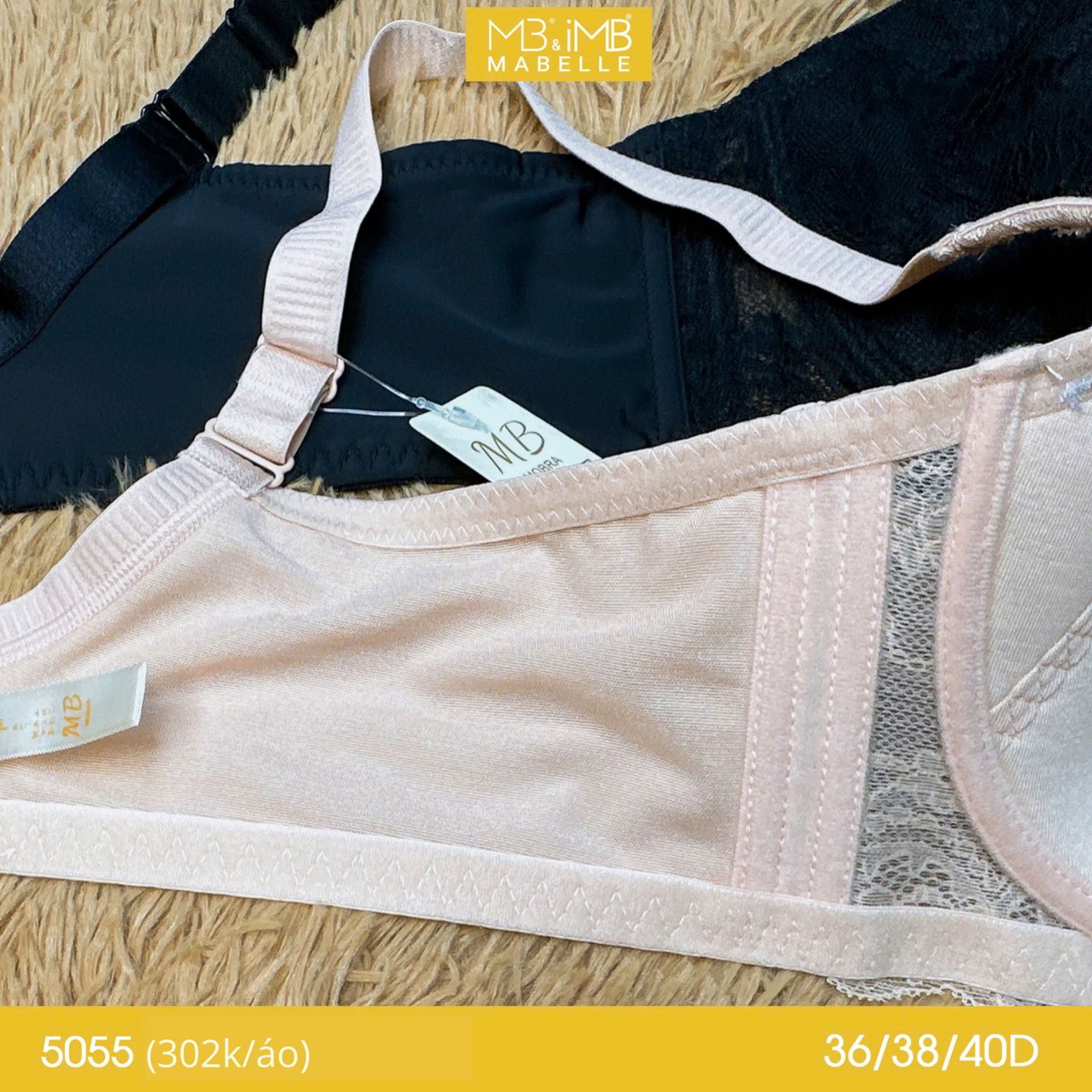 Áo ngực có gọng mút mỏng MB 5055 cup D quả ren