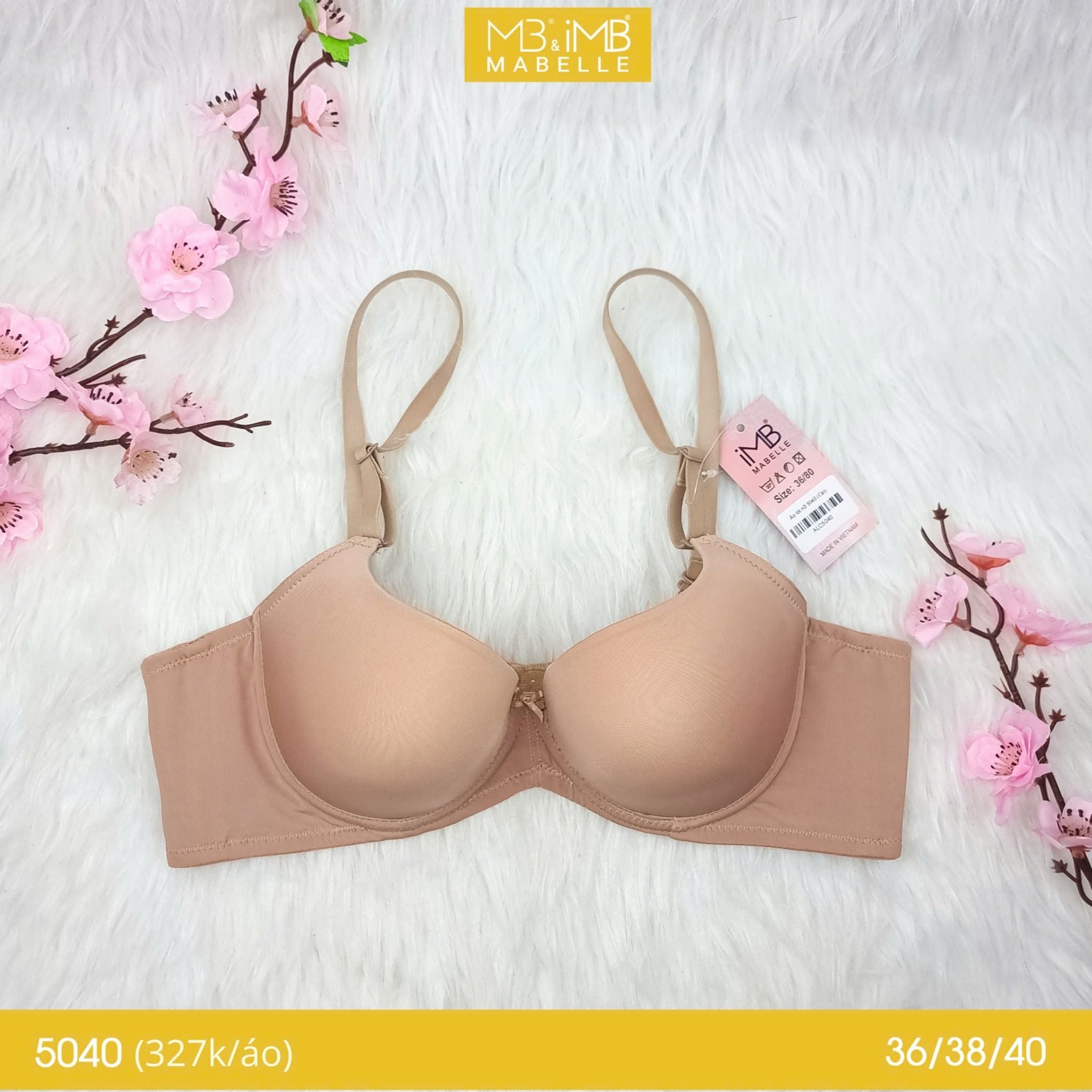 Áo ngực gọng mềm mút mỏng MB 5040 lót lưới điều hòa