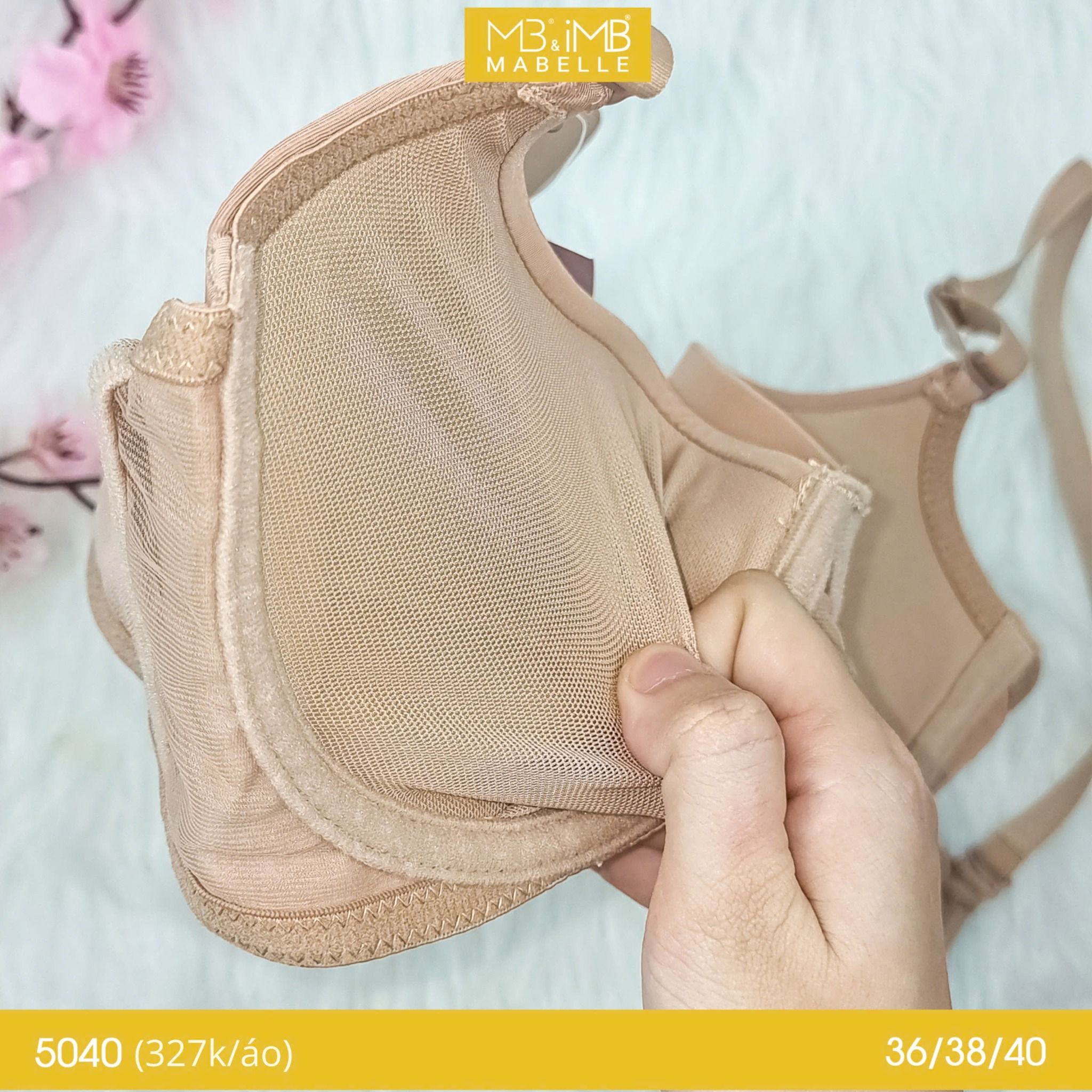 Áo ngực gọng mềm mút mỏng MB 5040 lót lưới điều hòa