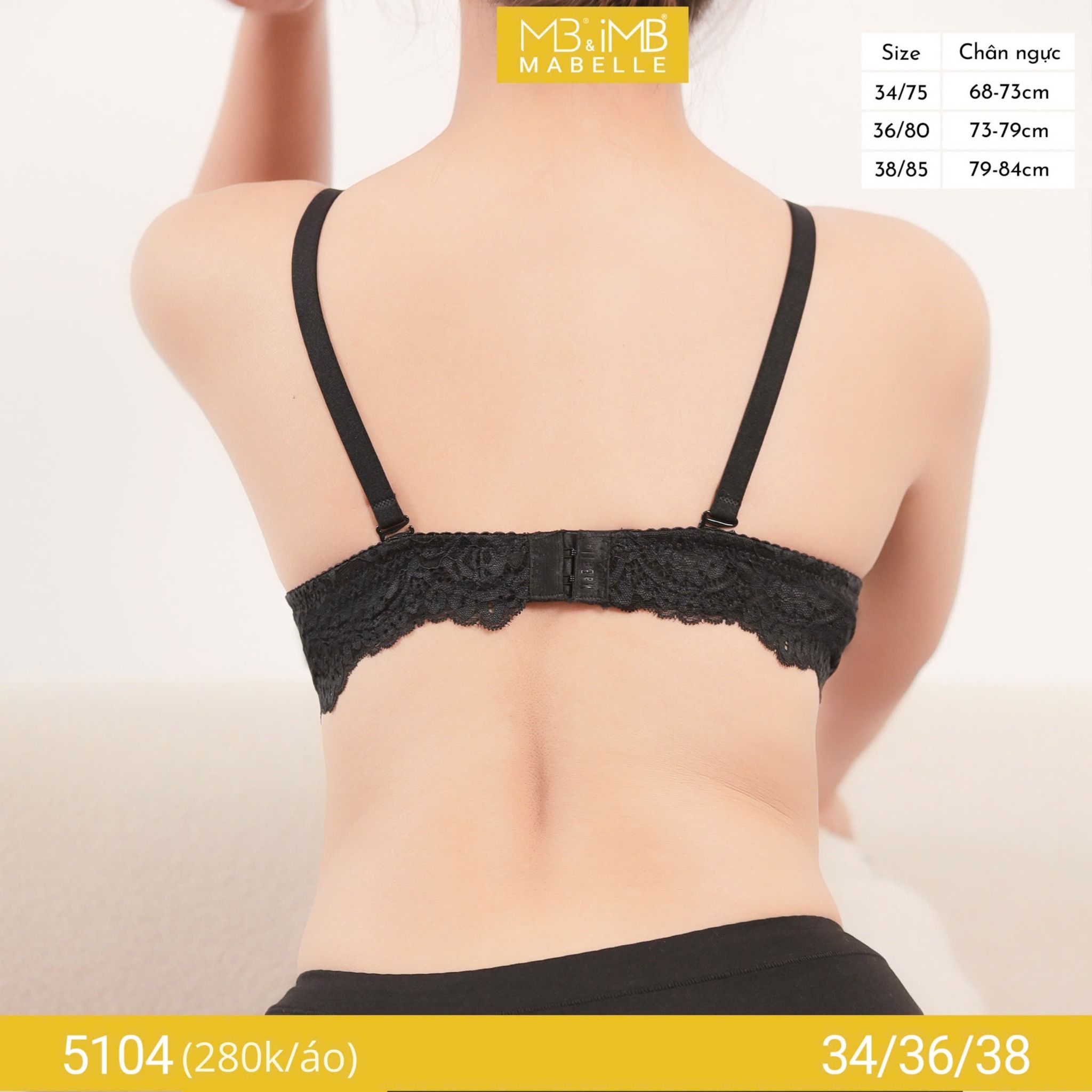 Áo ngực có gọng mềm mút dày 5104 ren quả
