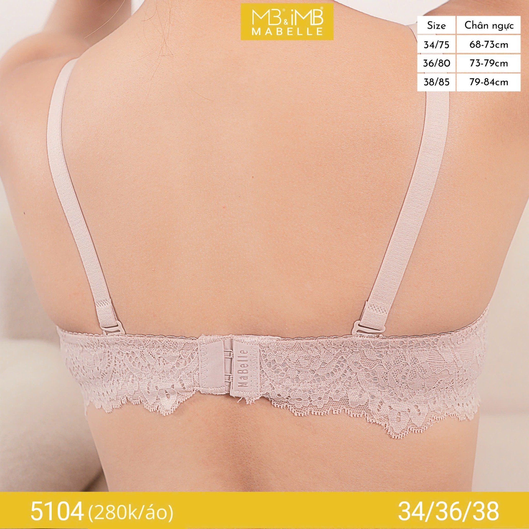 Áo ngực có gọng mềm mút dày 5104 ren quả