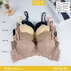 Áo ngực có gọng mềm mút dày 5104 ren quả