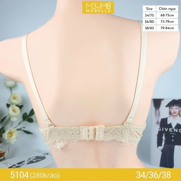 Áo ngực có gọng mềm mút dày 5104 ren quả