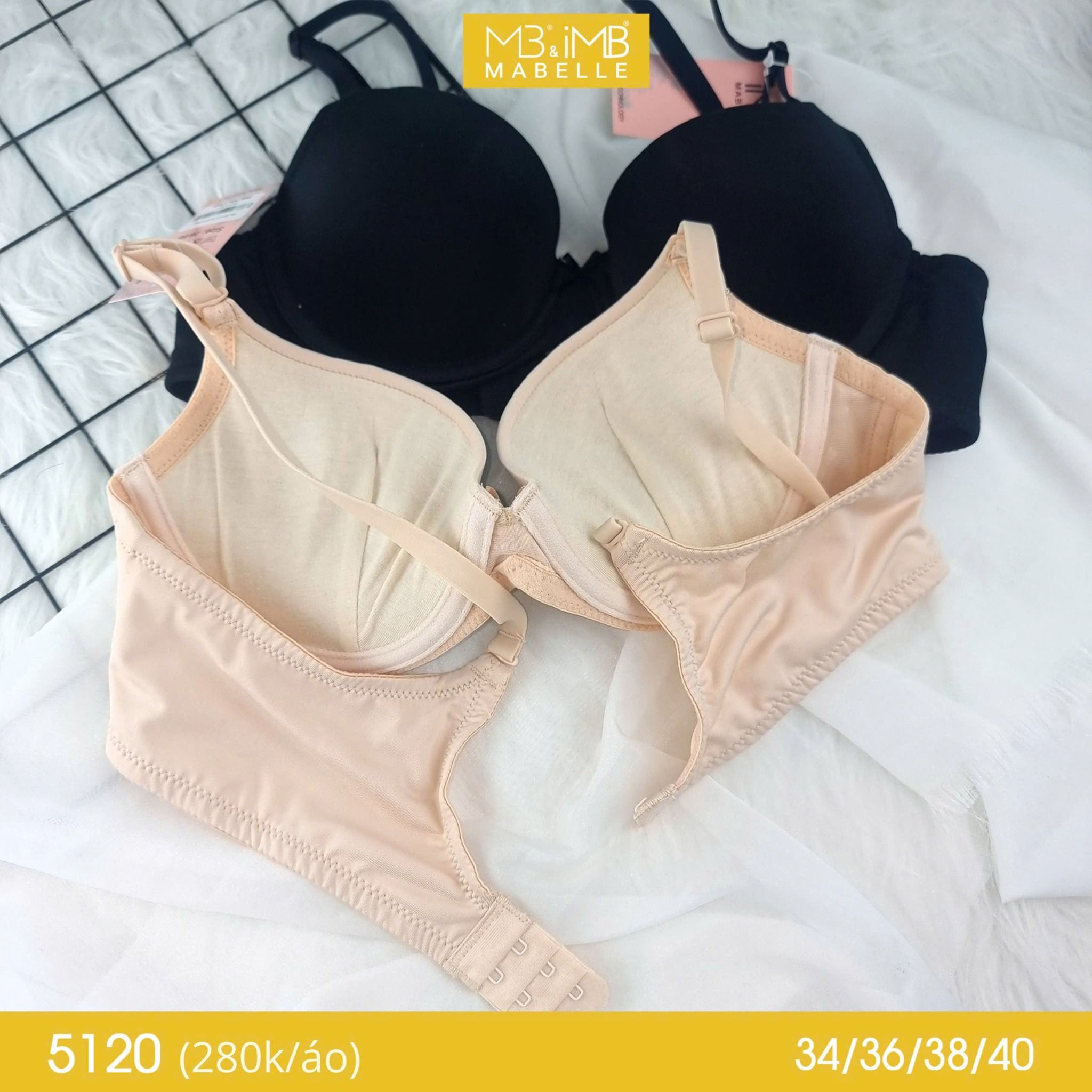 Áo ngực có gọng mút vừa MB 5120 che khuyết điểm lưng nách