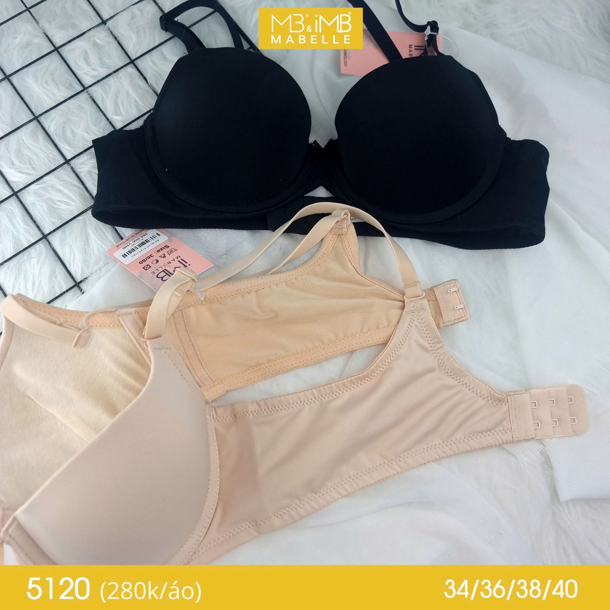 Áo ngực có gọng mút vừa MB 5120 che khuyết điểm lưng nách