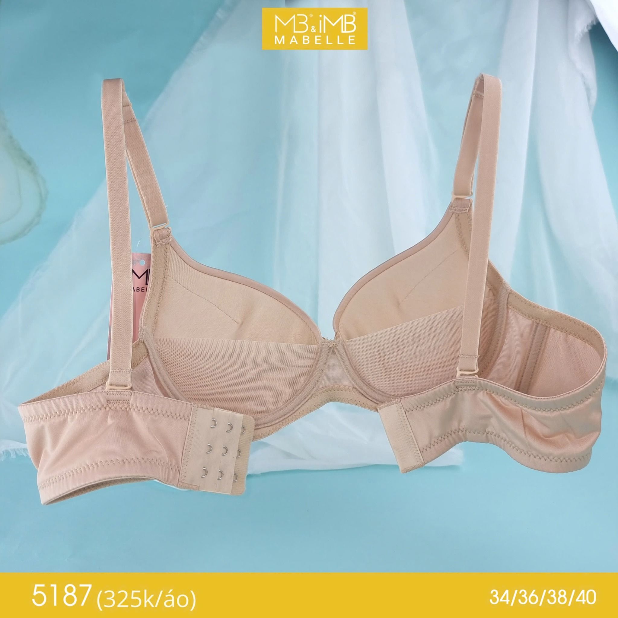 Áo ngực nâng đẩy không gọng MB 5187 bản lưng vừa 3 móc