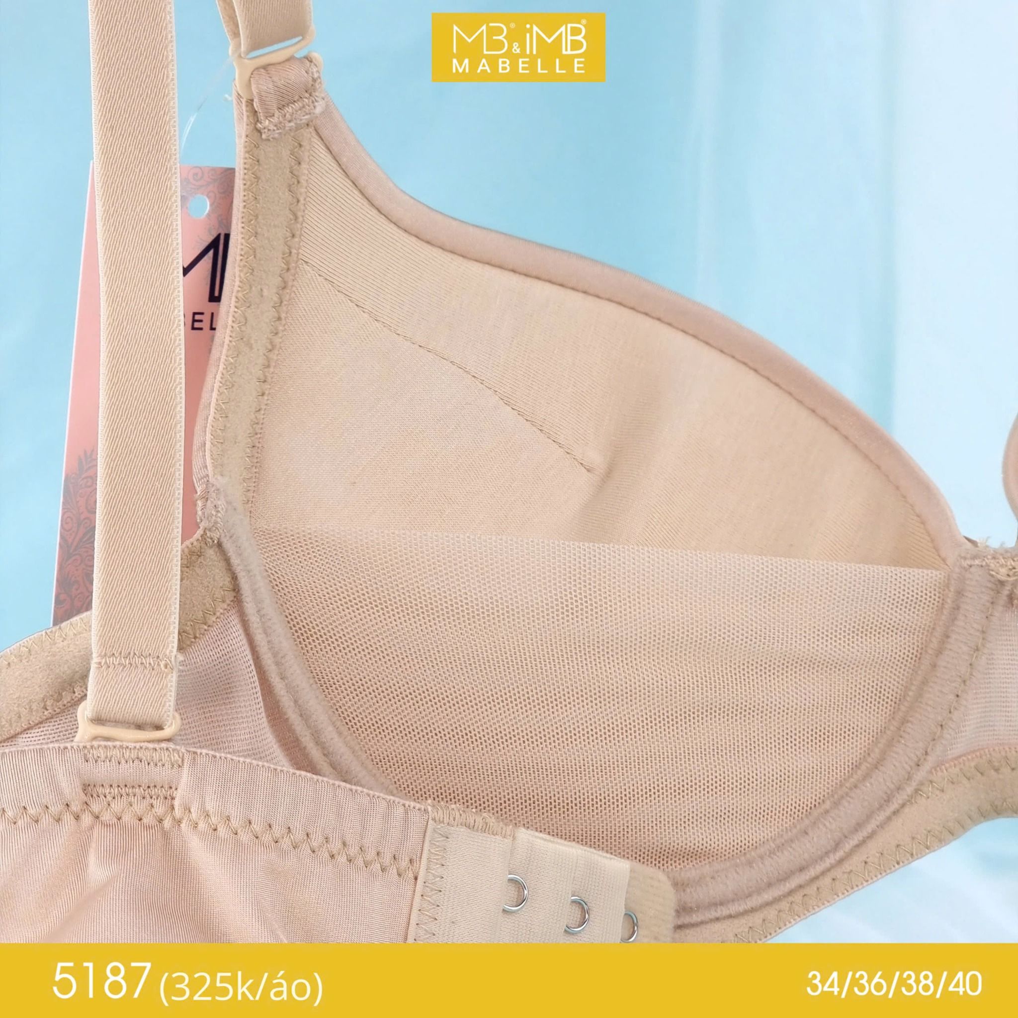 Áo ngực nâng đẩy không gọng MB 5187 bản lưng vừa 3 móc