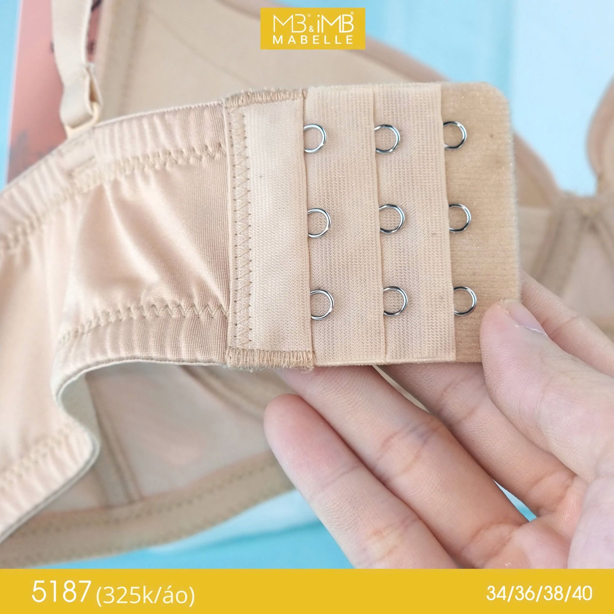 Áo ngực nâng đẩy không gọng MB 5187 bản lưng vừa 3 móc