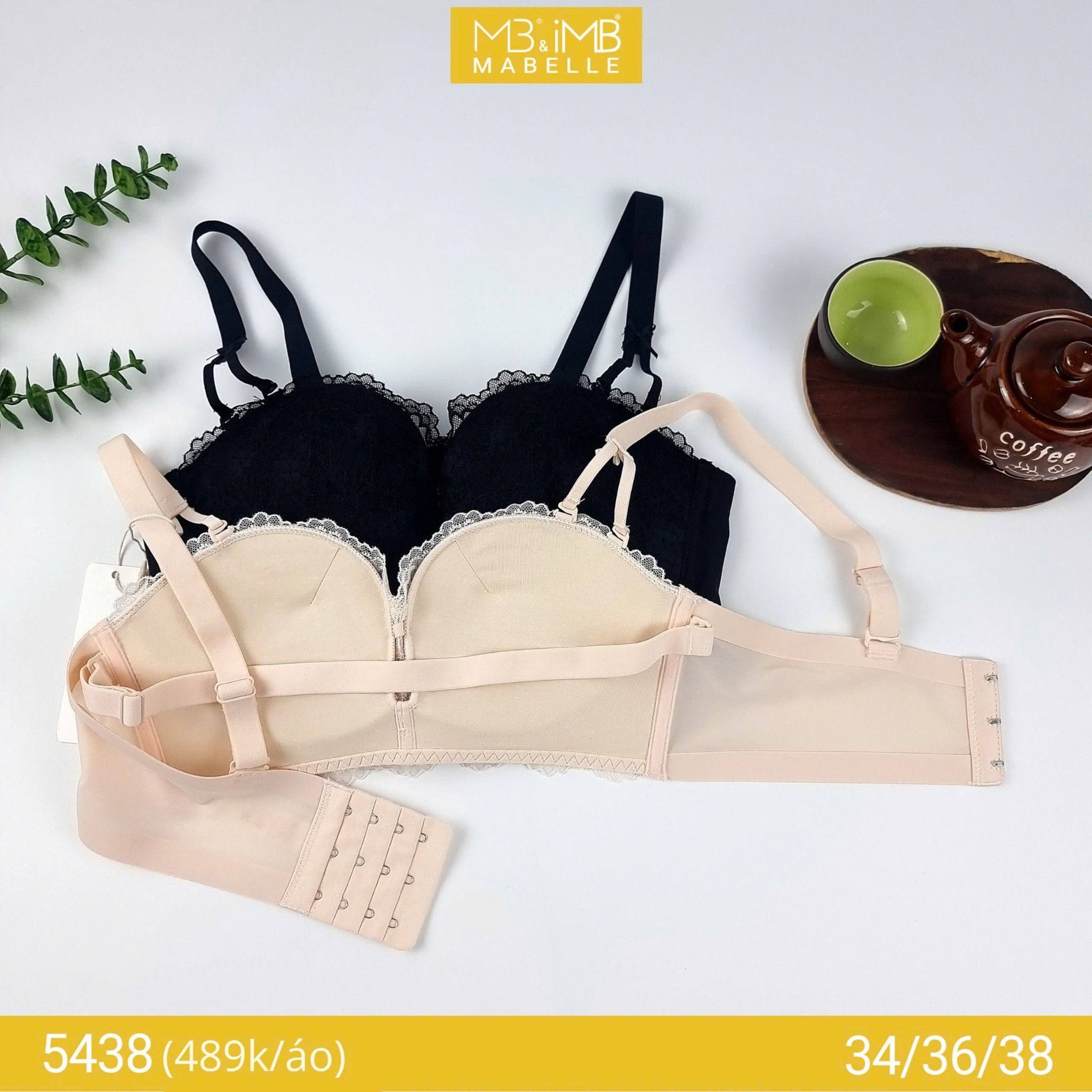 ÁO NGỰC QUÂY CHỐNG TUỘT 5438| Nâng đẩy, mút khử mùi, thoáng khí