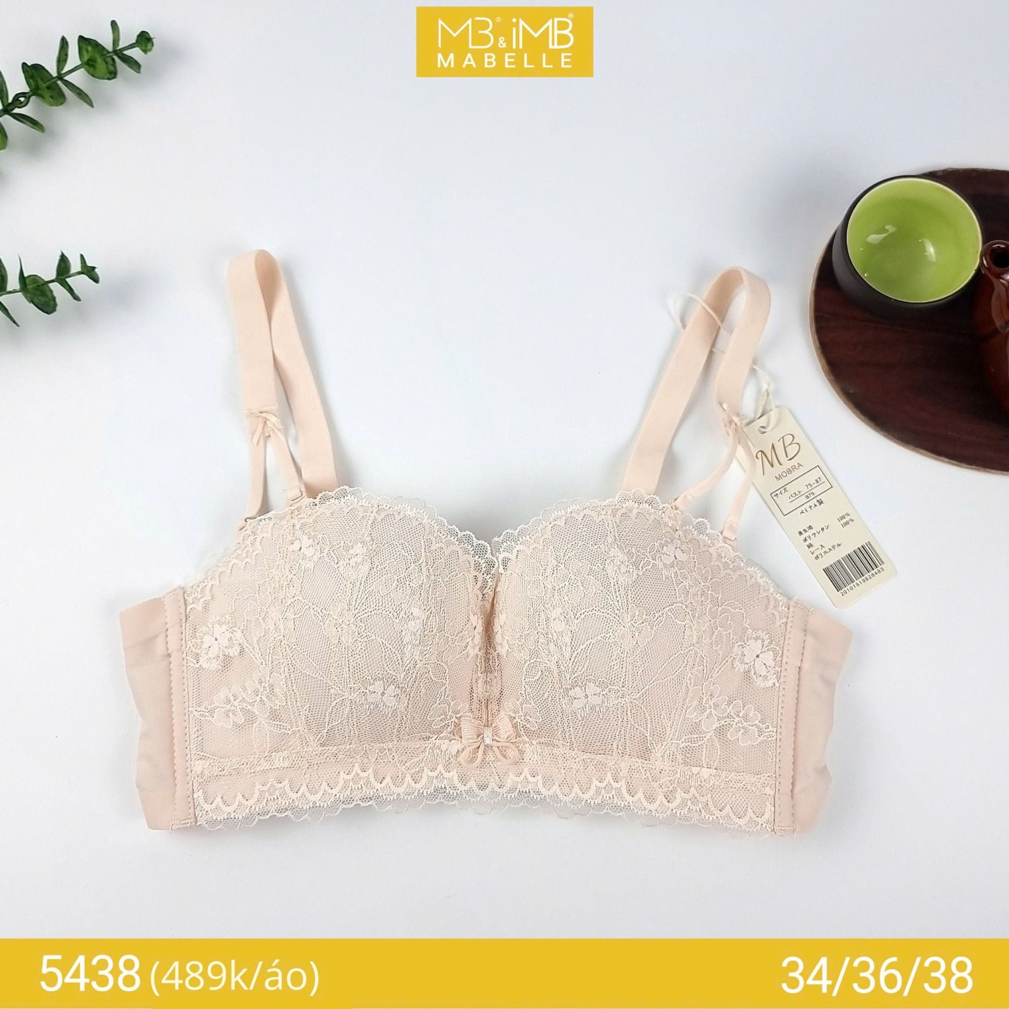 ÁO NGỰC QUÂY CHỐNG TUỘT 5438| Nâng đẩy, mút khử mùi, thoáng khí