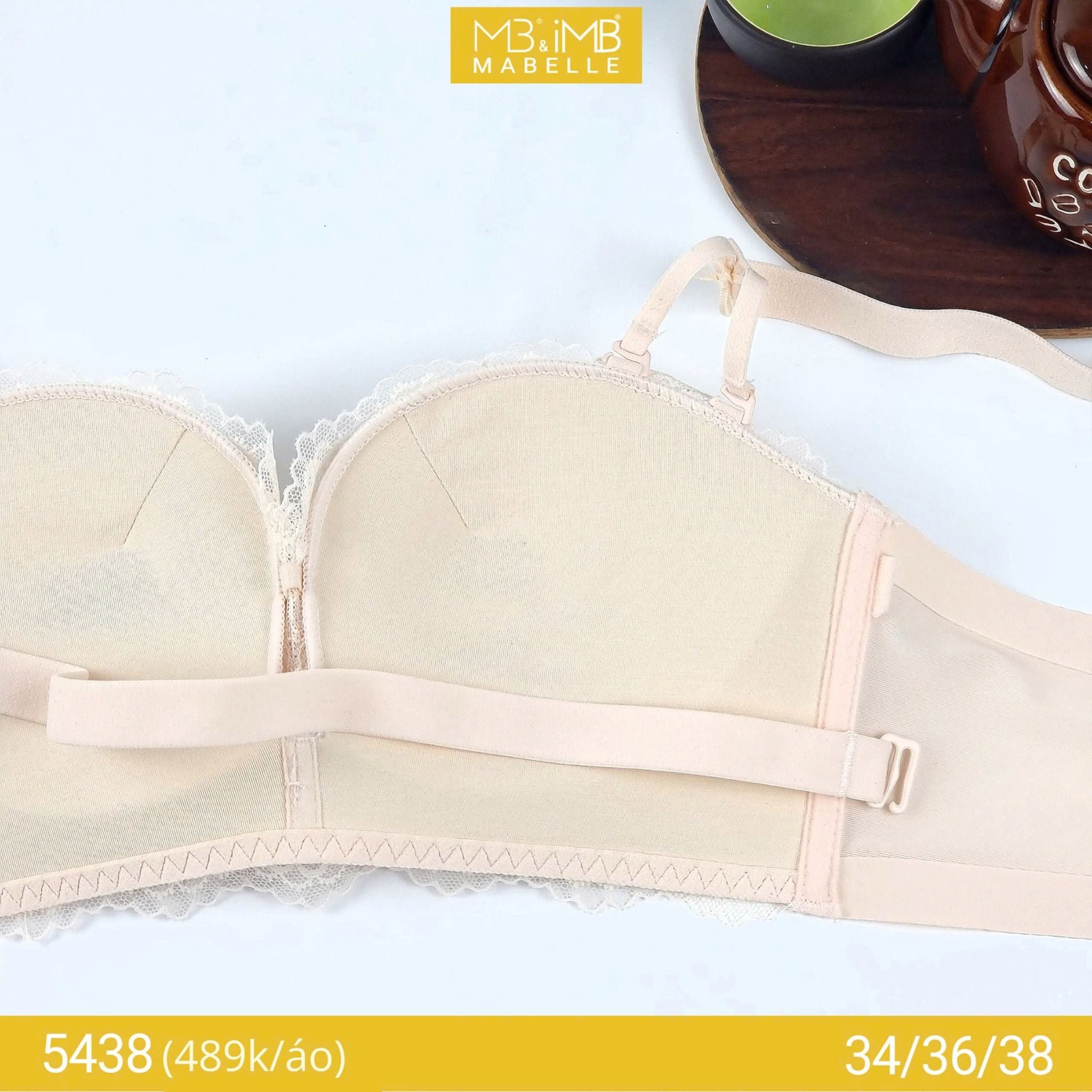 ÁO NGỰC QUÂY CHỐNG TUỘT 5438| Nâng đẩy, mút khử mùi, thoáng khí