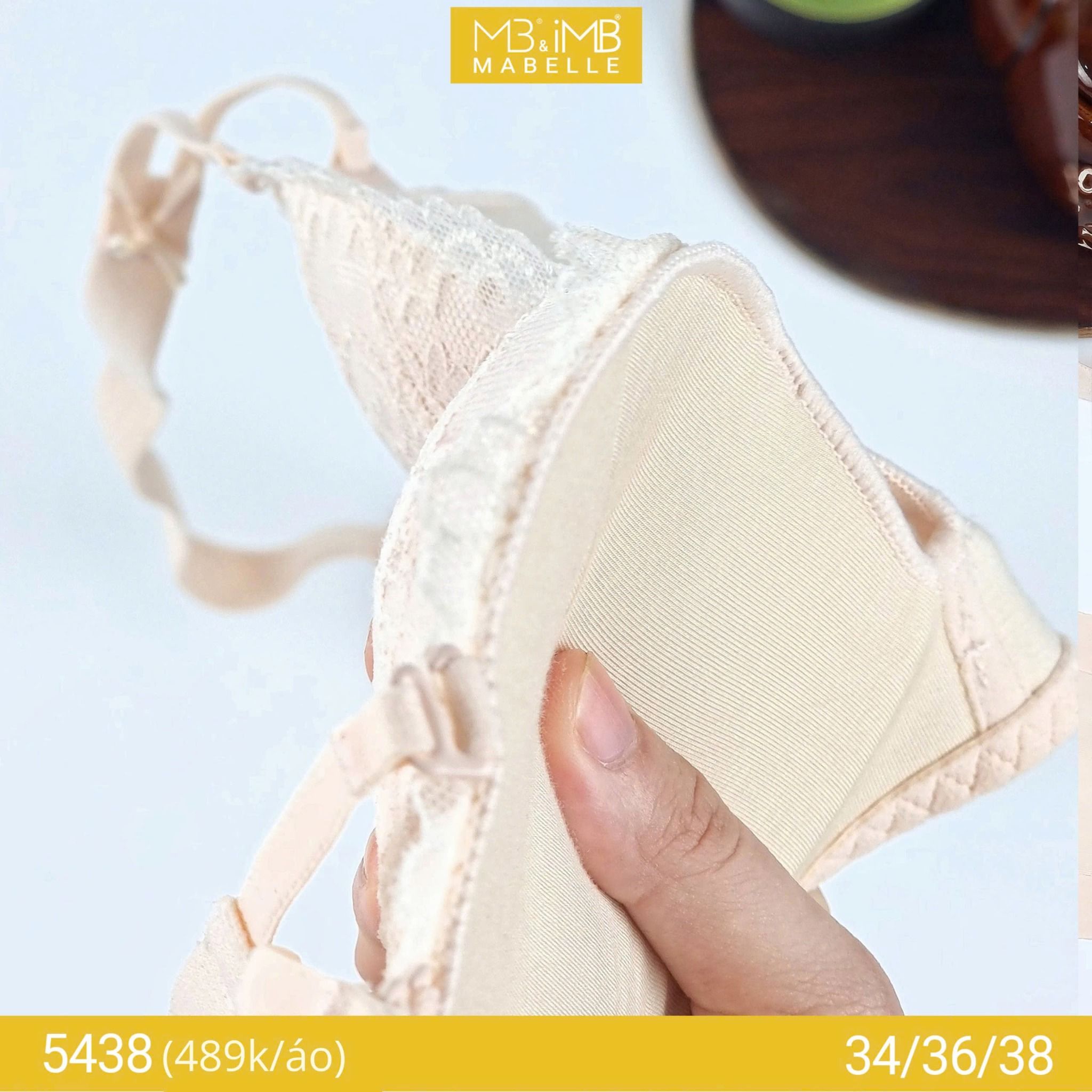 ÁO NGỰC QUÂY CHỐNG TUỘT 5438| Nâng đẩy, mút khử mùi, thoáng khí