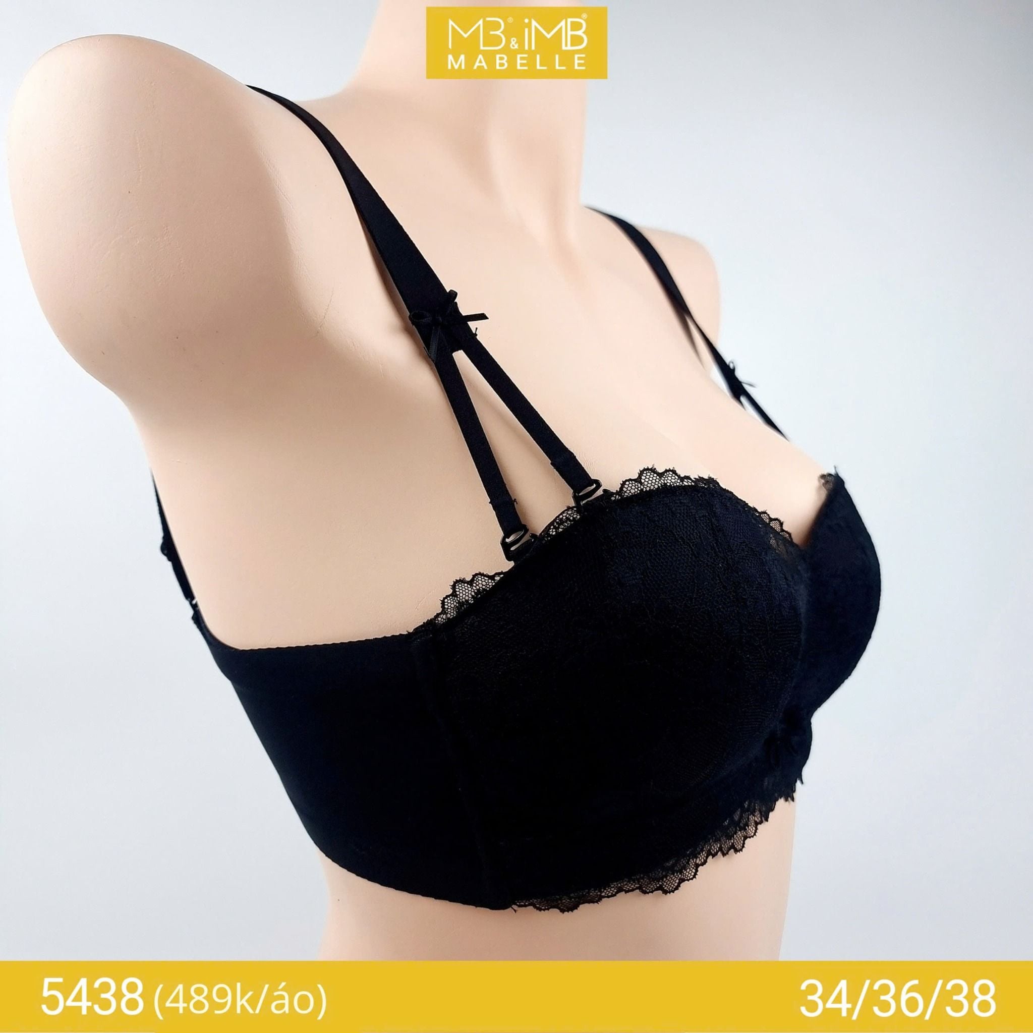 ÁO NGỰC QUÂY CHỐNG TUỘT 5438| Nâng đẩy, mút khử mùi, thoáng khí